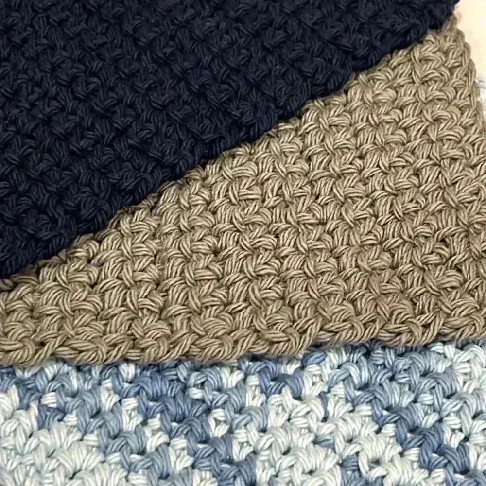 Hand Crocheted Washcloth/Dishcloth - Set of 3